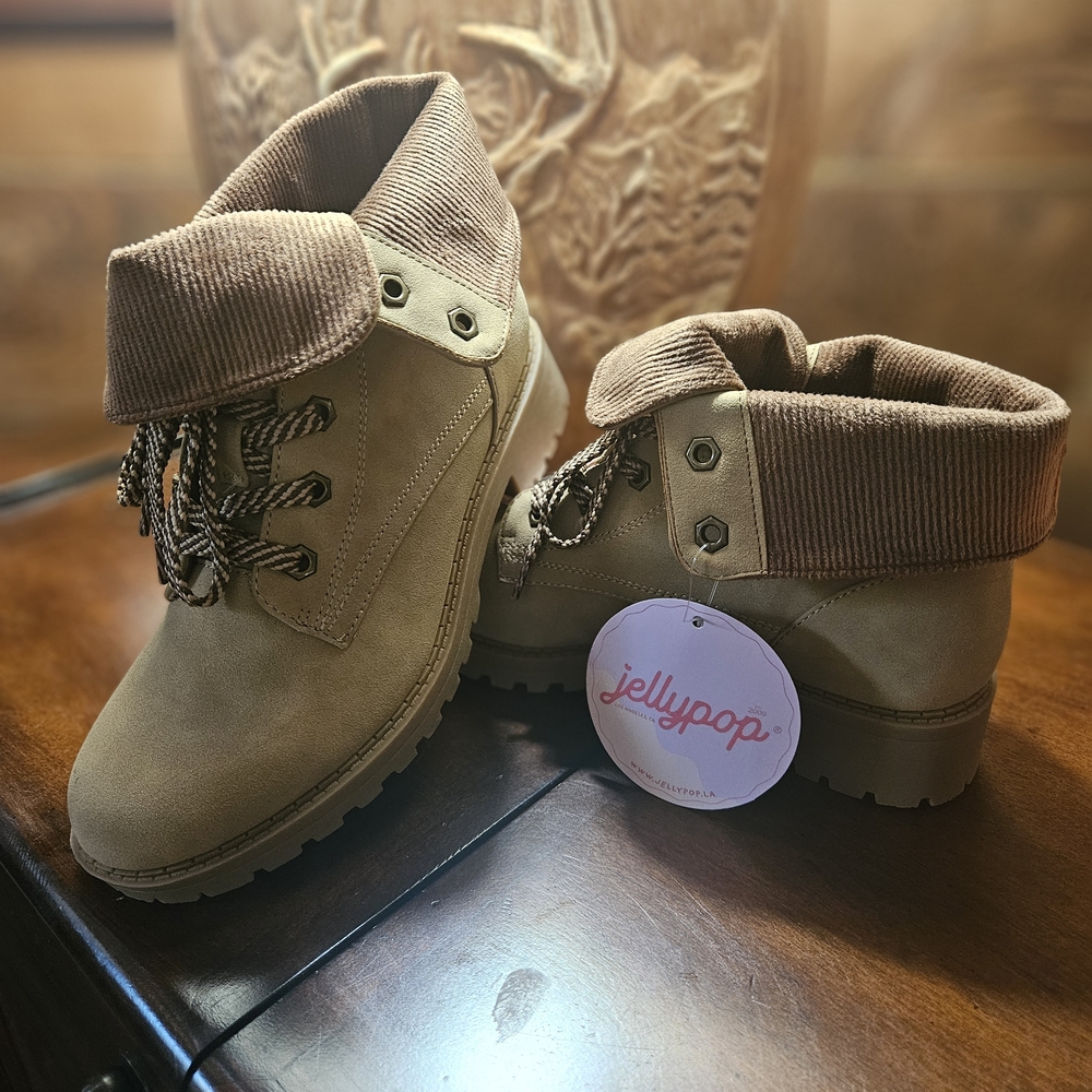 Jellypop Tan Ankle Boots